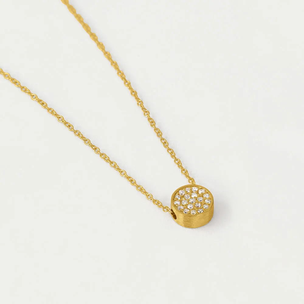 14K Gold Signature Diamond Pendant Necklace