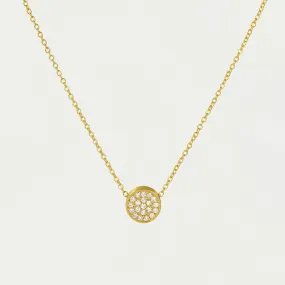 14K Gold Signature Diamond Pendant Necklace