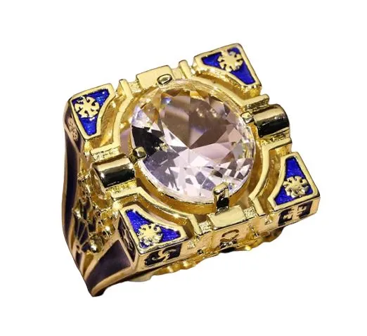 14K Yellow Gold Square Setting Diamond Ring