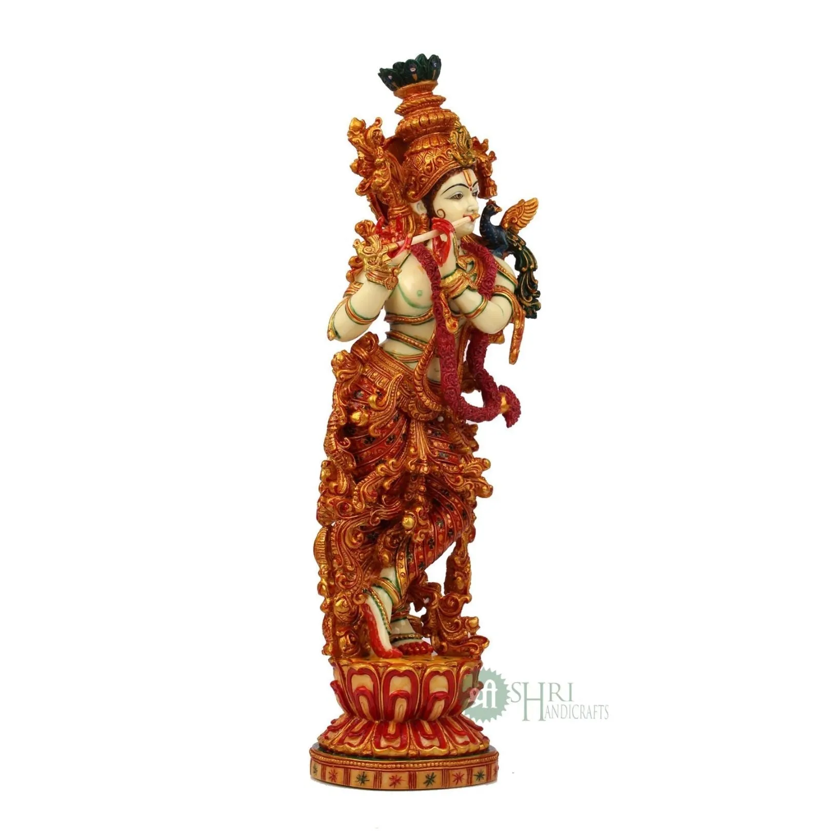 15". RADHA KRISHNA PAIR STANDING PAINTING SET