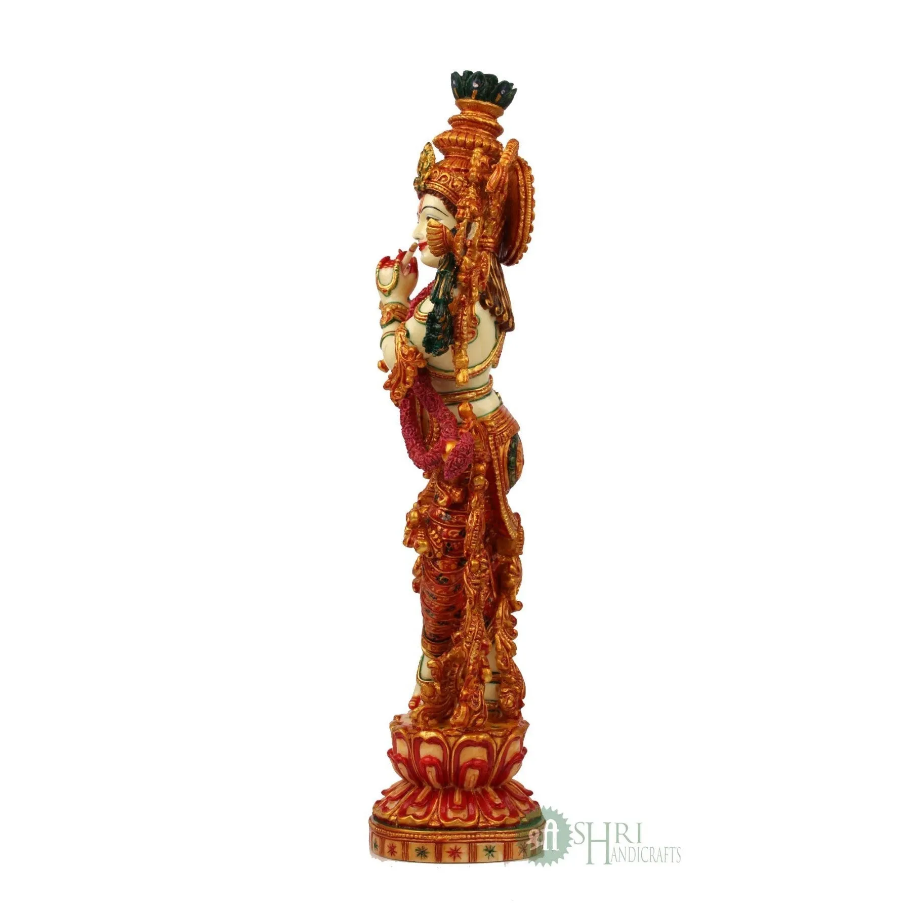 15". RADHA KRISHNA PAIR STANDING PAINTING SET