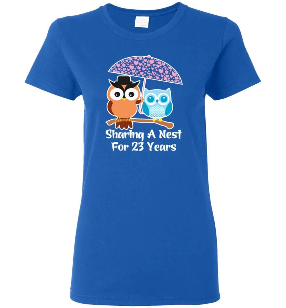 23 Years Wedding Anniversary Gifts Valentine's Day Women Tee