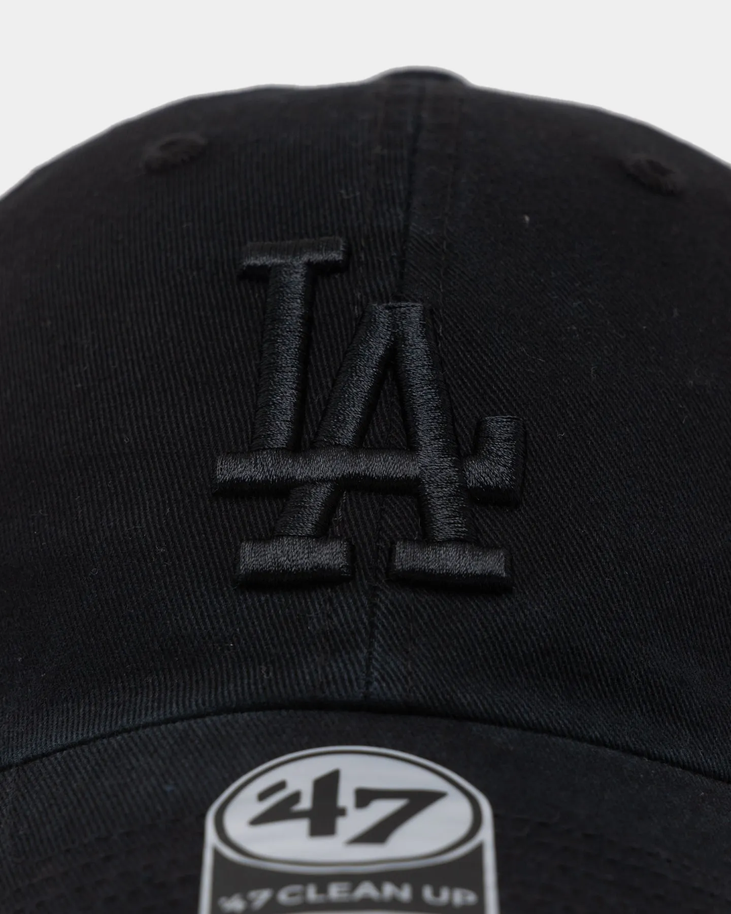 47 Brand Men's Los Angeles Dodgers Clean up Strapback Black/Black