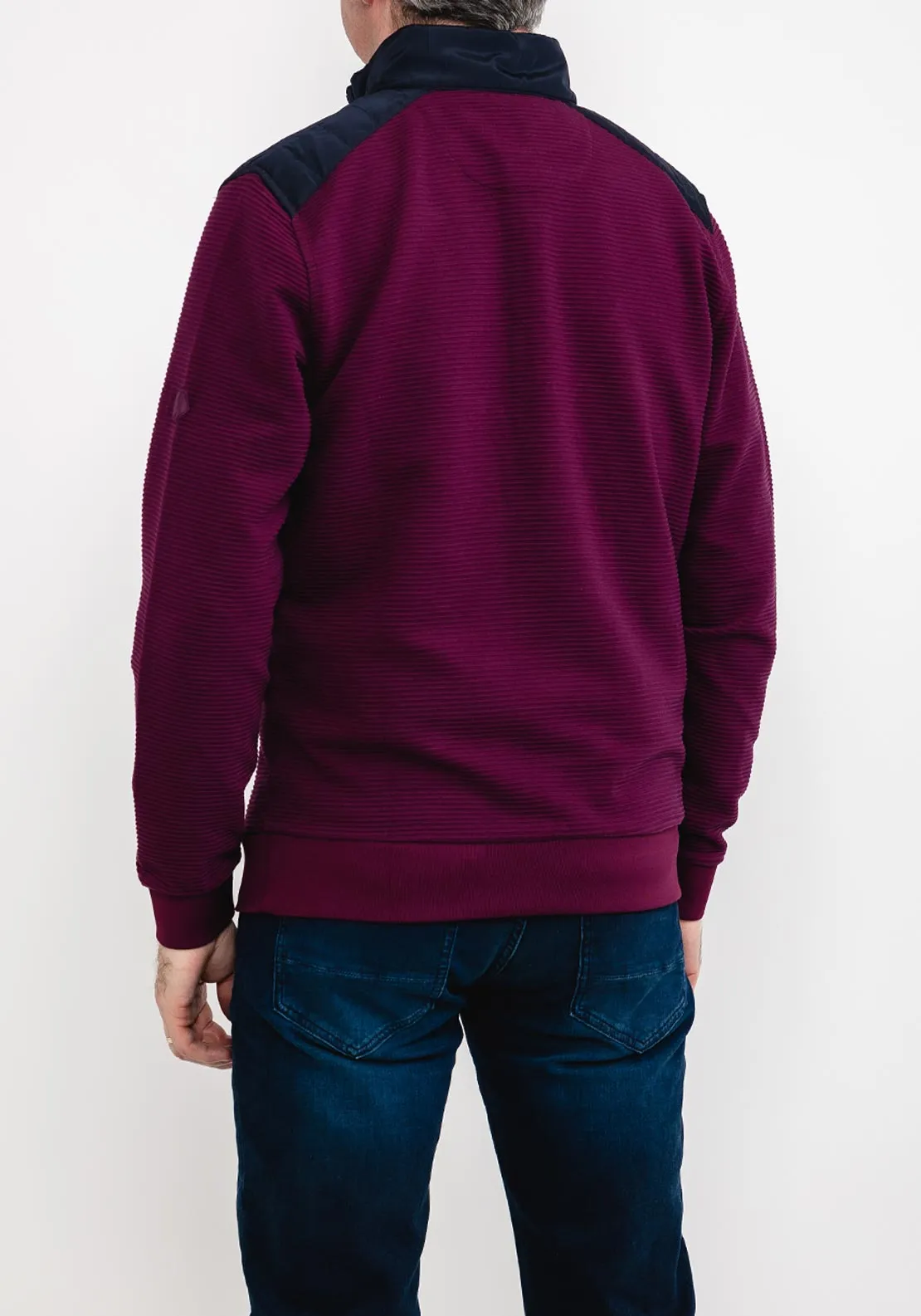 6th Sense Wilde Quarter Zip Ribbed Sweatshirt, Pickled Beet