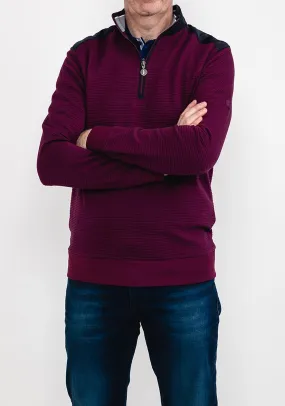 6th Sense Wilde Quarter Zip Ribbed Sweatshirt, Pickled Beet