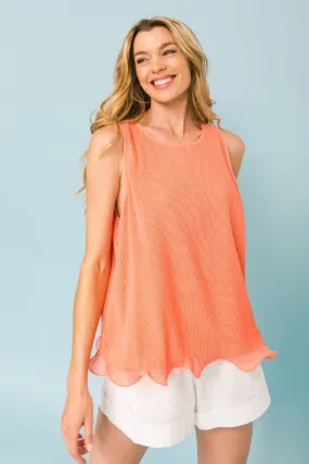 A Baby Pleated Sleeveless Top