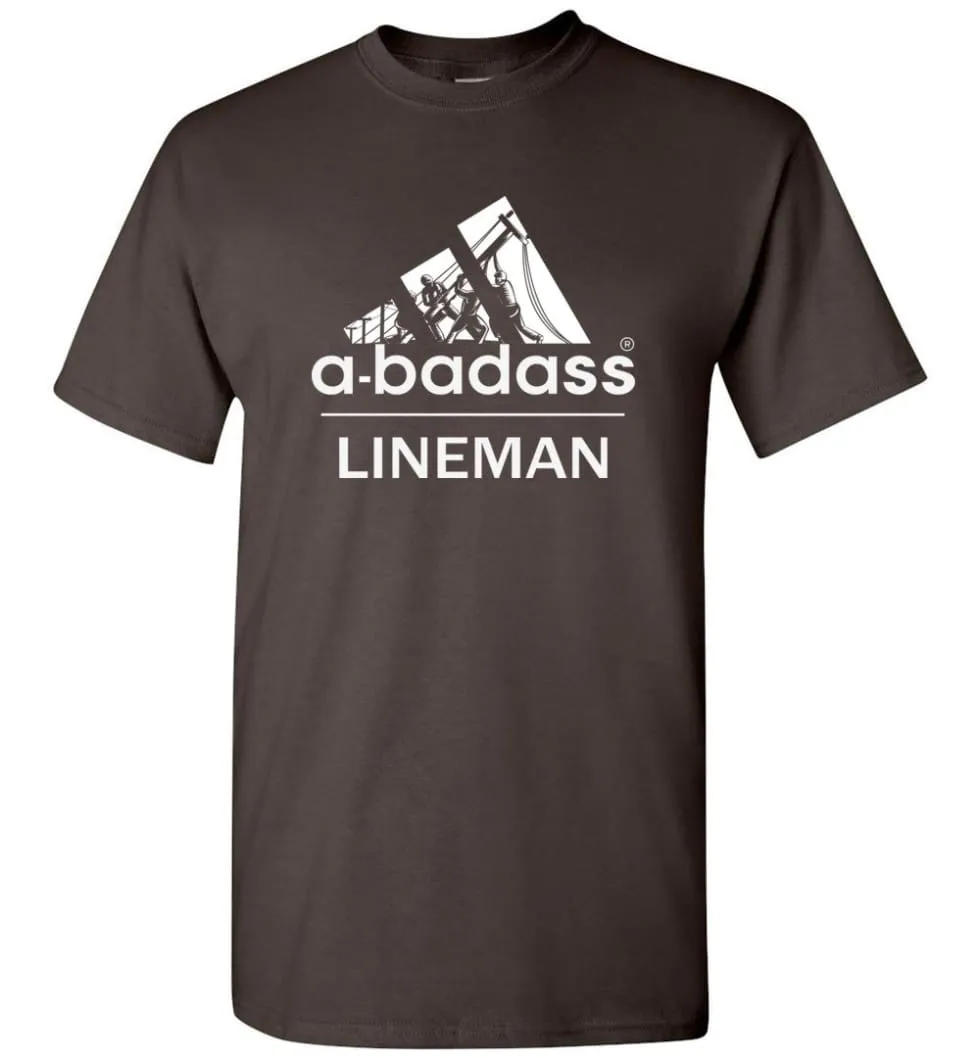 A Badass Lineman Shirts My Daddy Is A Lineman Shirt - T-Shirt