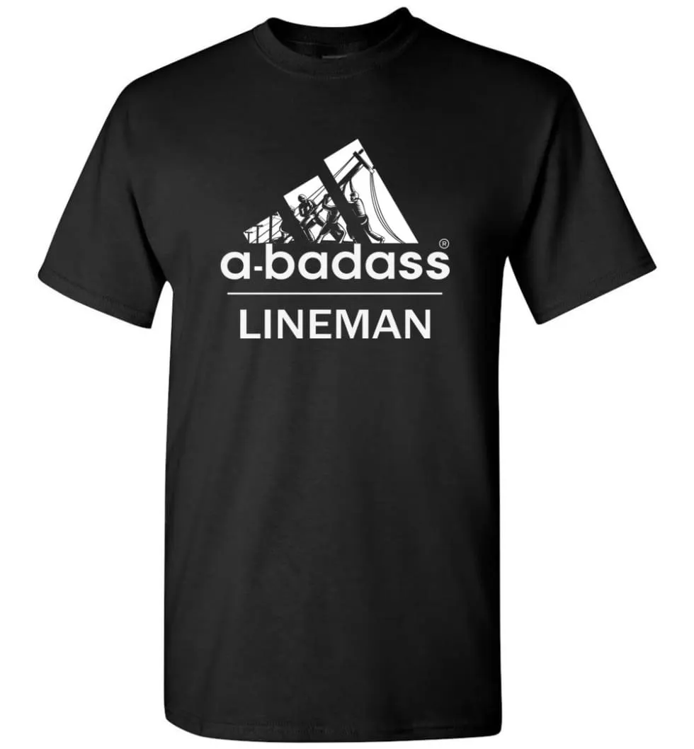 A Badass Lineman Shirts My Daddy Is A Lineman Shirt - T-Shirt