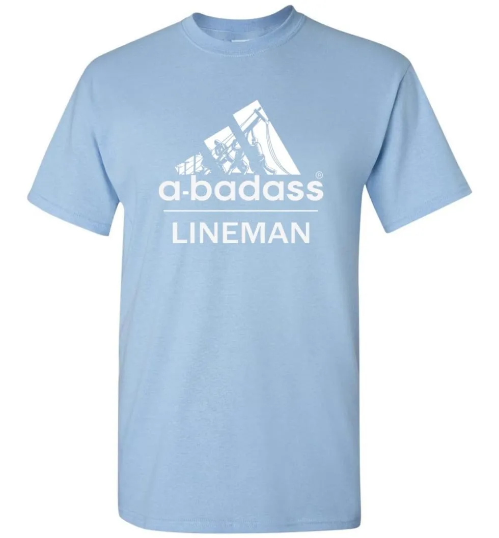 A Badass Lineman Shirts My Daddy Is A Lineman Shirt - T-Shirt