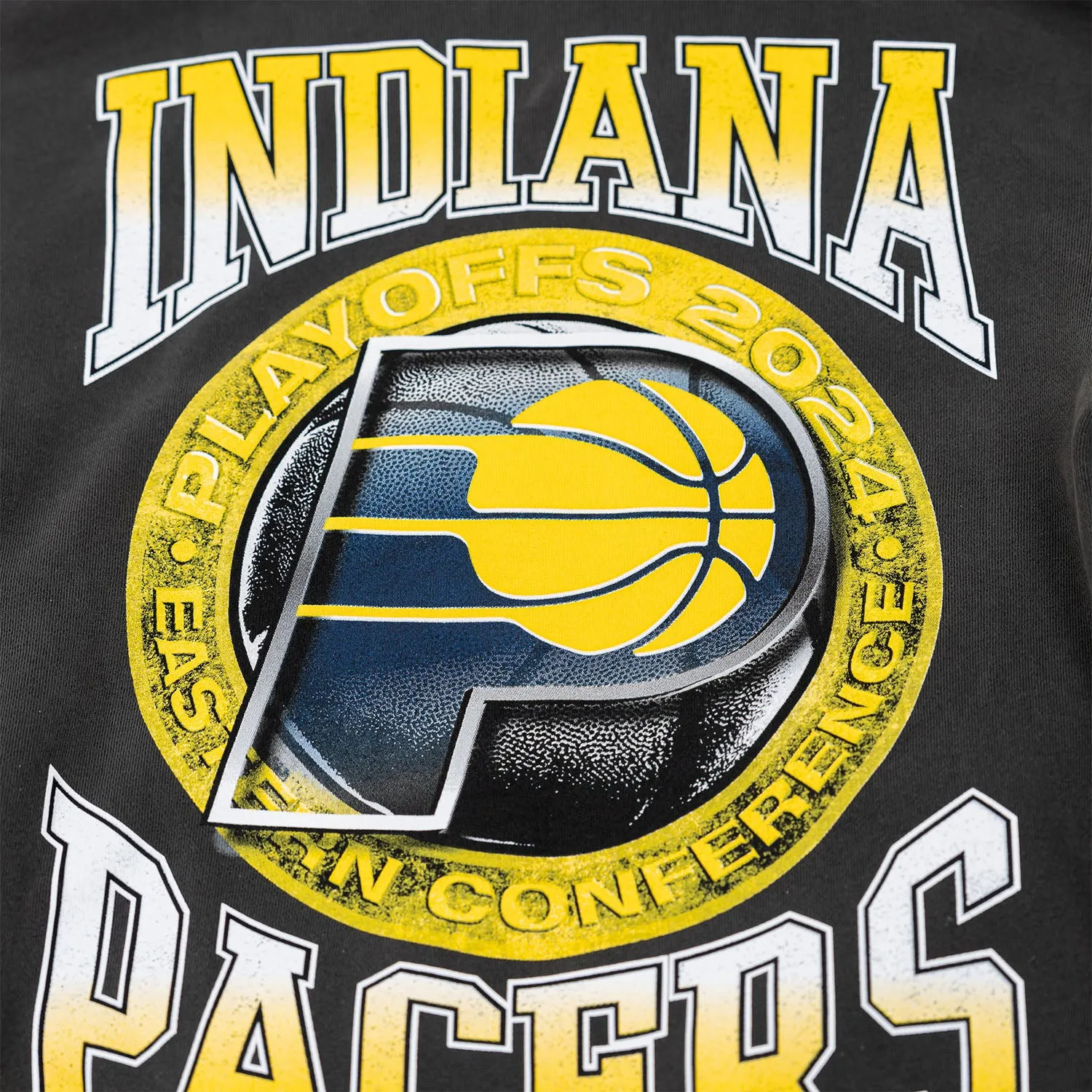 Adult Indiana Pacers 2024 NBA Playoffs Hooded Sweatshirt in Black by Authmade