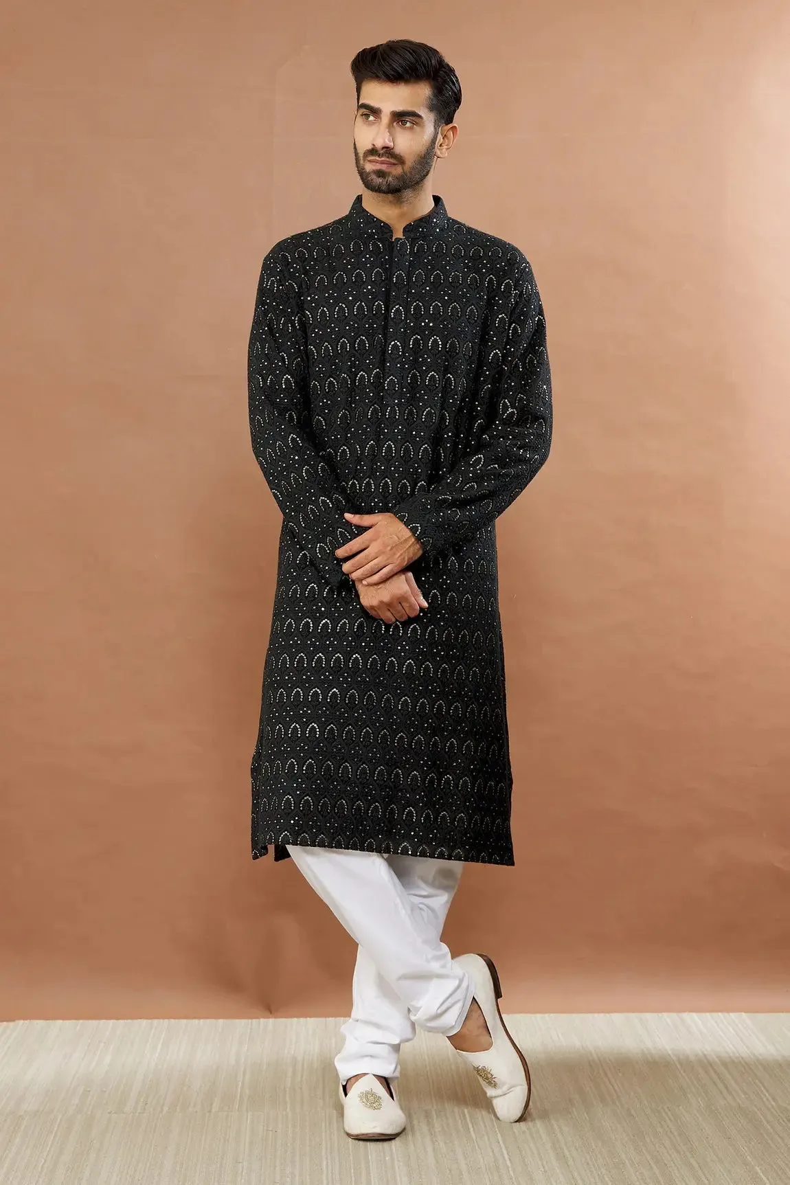 Aham Vayam's Golden Tulip kurta churidar set - Rent