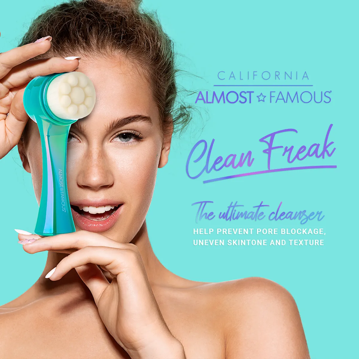 Almost Famous "Clean Freak" 2in1 Exfoliator Brush