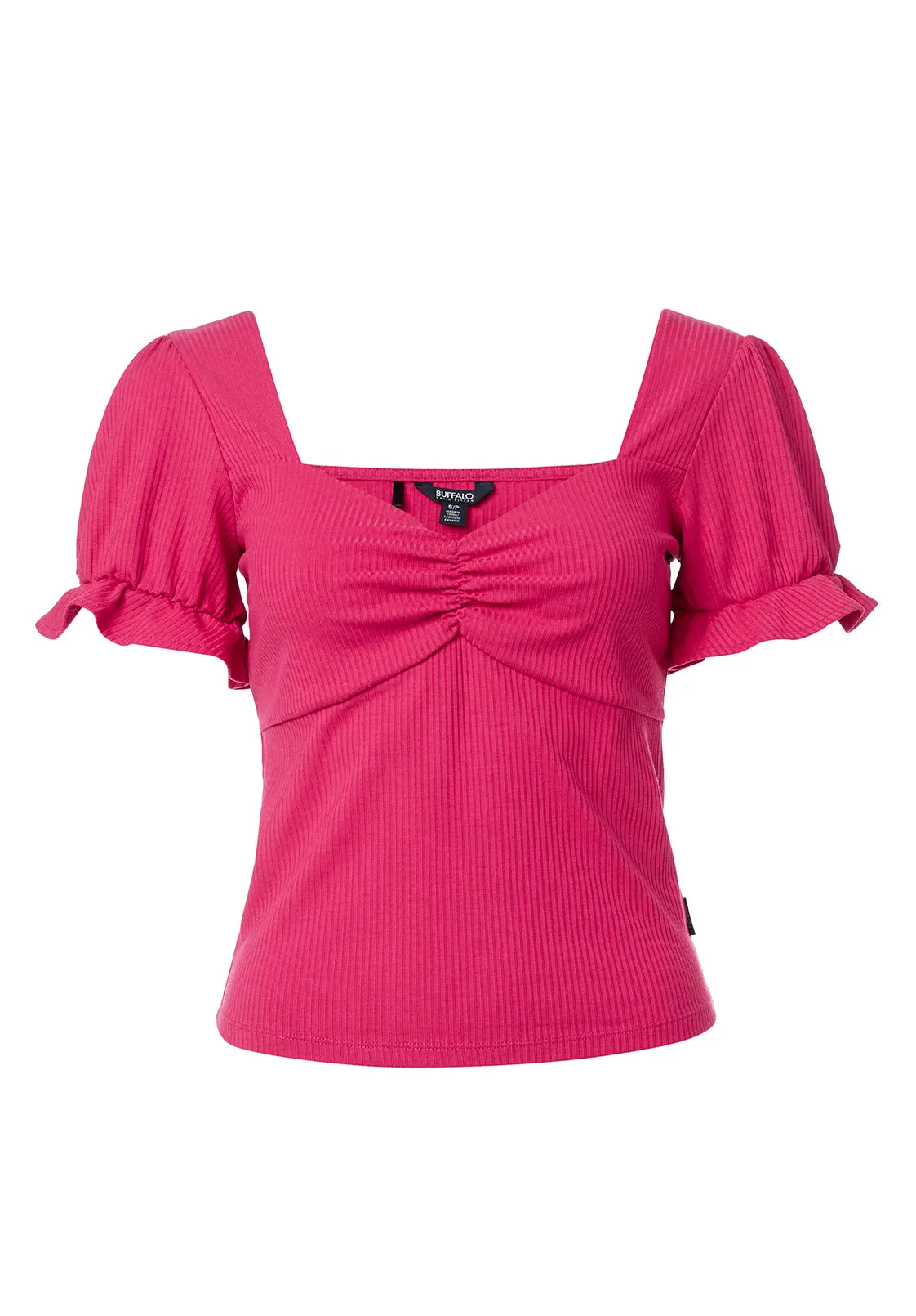 Amari Women's Flutter Sleeve Top in Pink - KT0660P