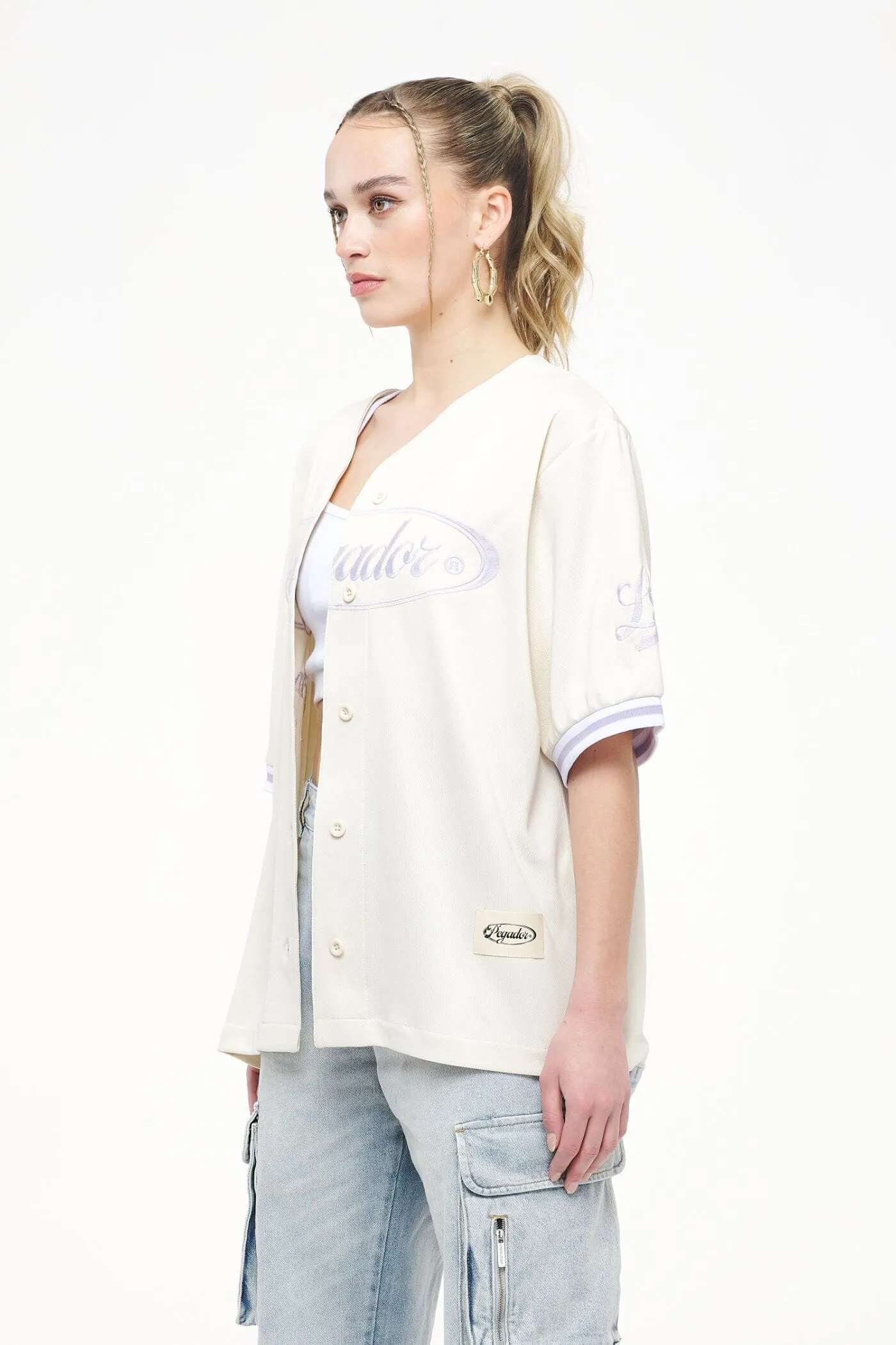 Angeles Oversize Baseball Shirt Angels Cream