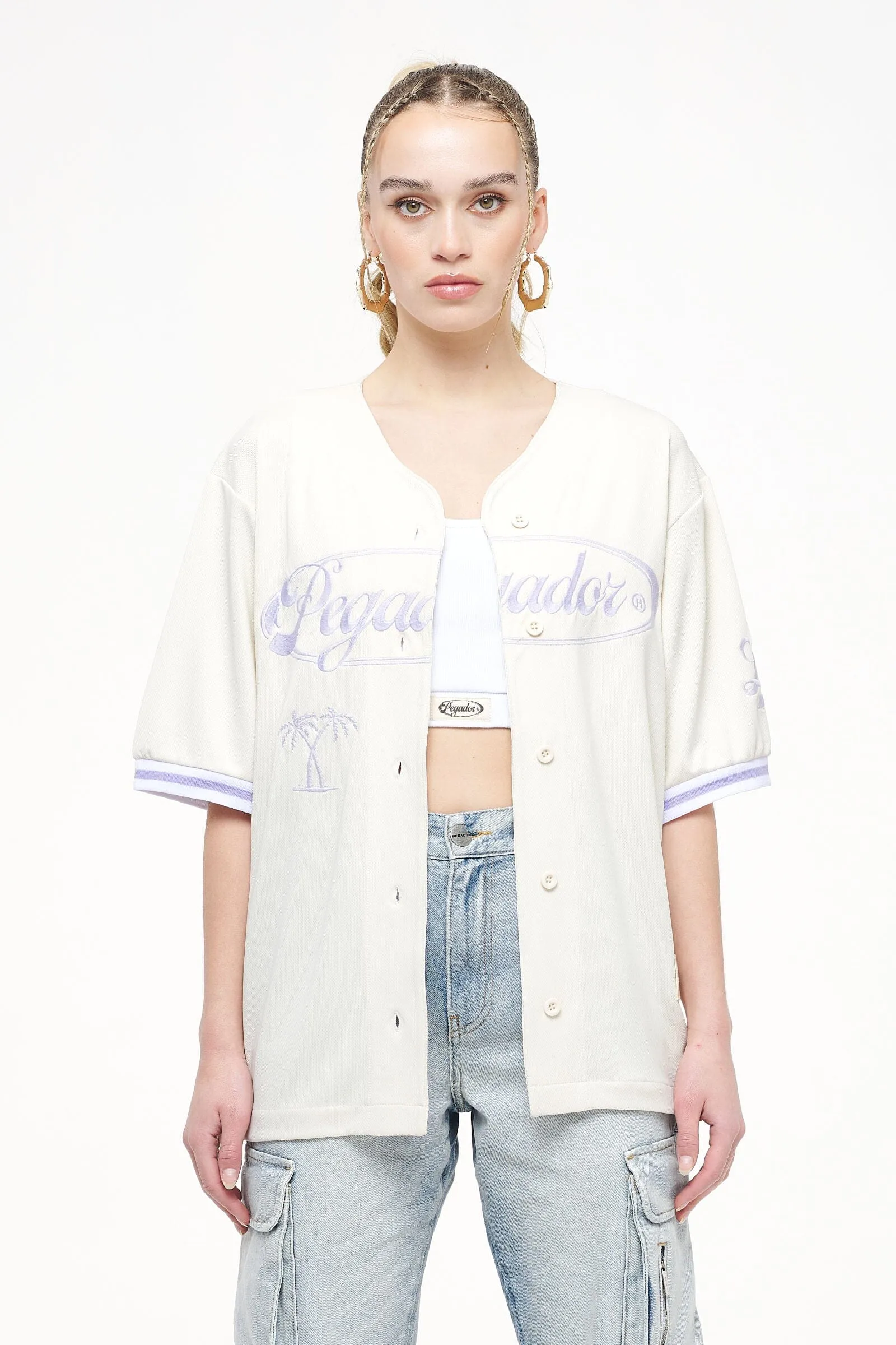 Angeles Oversize Baseball Shirt Angels Cream