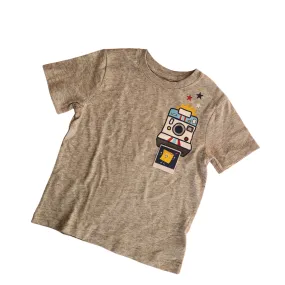 Baby Gap Say Cheese Grey T-shirt (5 years) | Brand New |