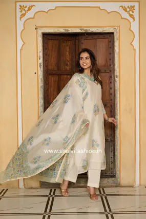 Bahar Buta Print Chanderi Silk Suit Set (CSS169)