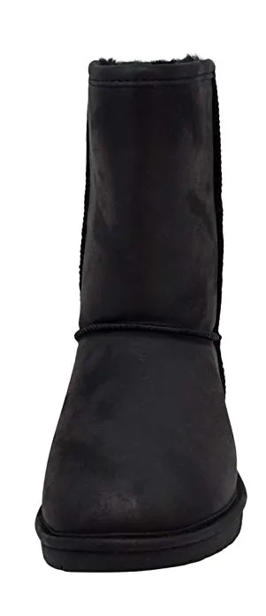 Bearpaw Women's Wide Calf Emma Short Boot Black