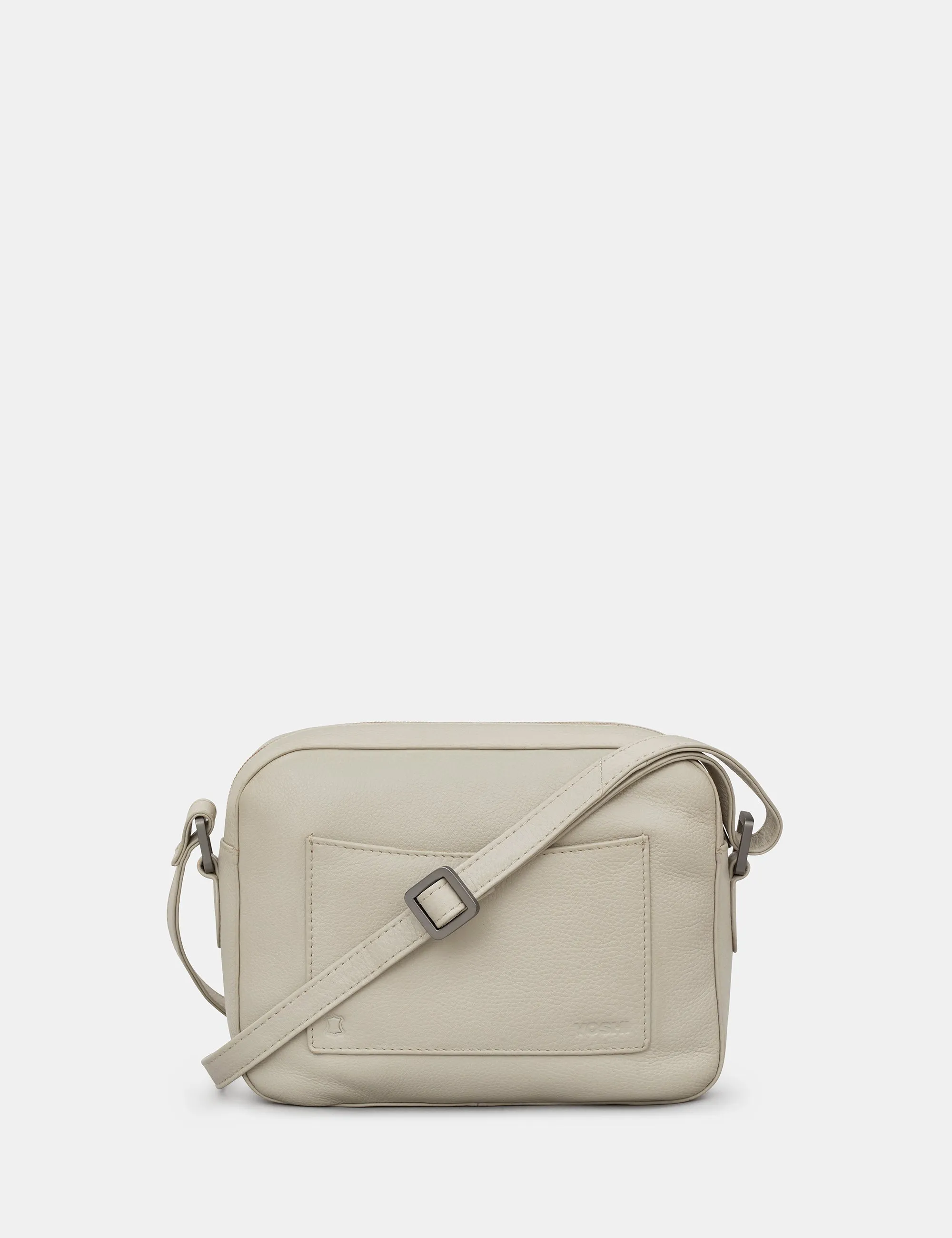 Belmont Warm Grey Leather Camera Bag