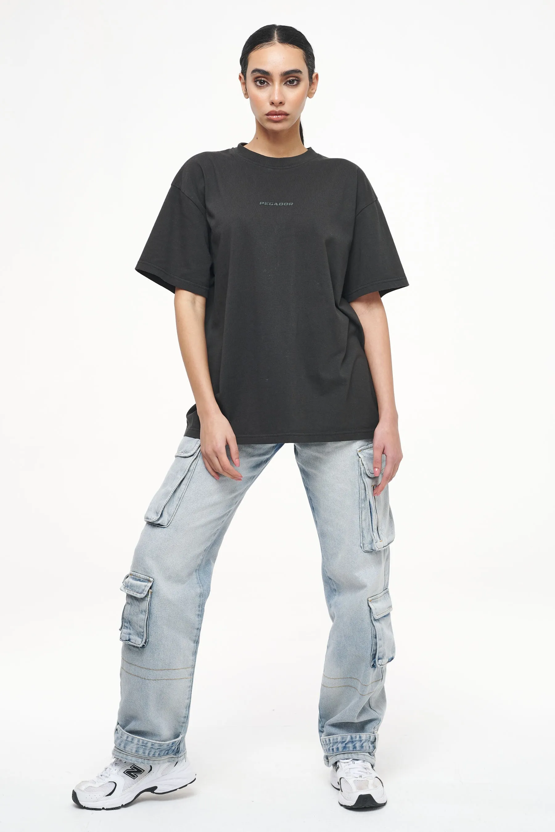 Beverly Oversized Tee Vintage Washed Iron Grey Gum