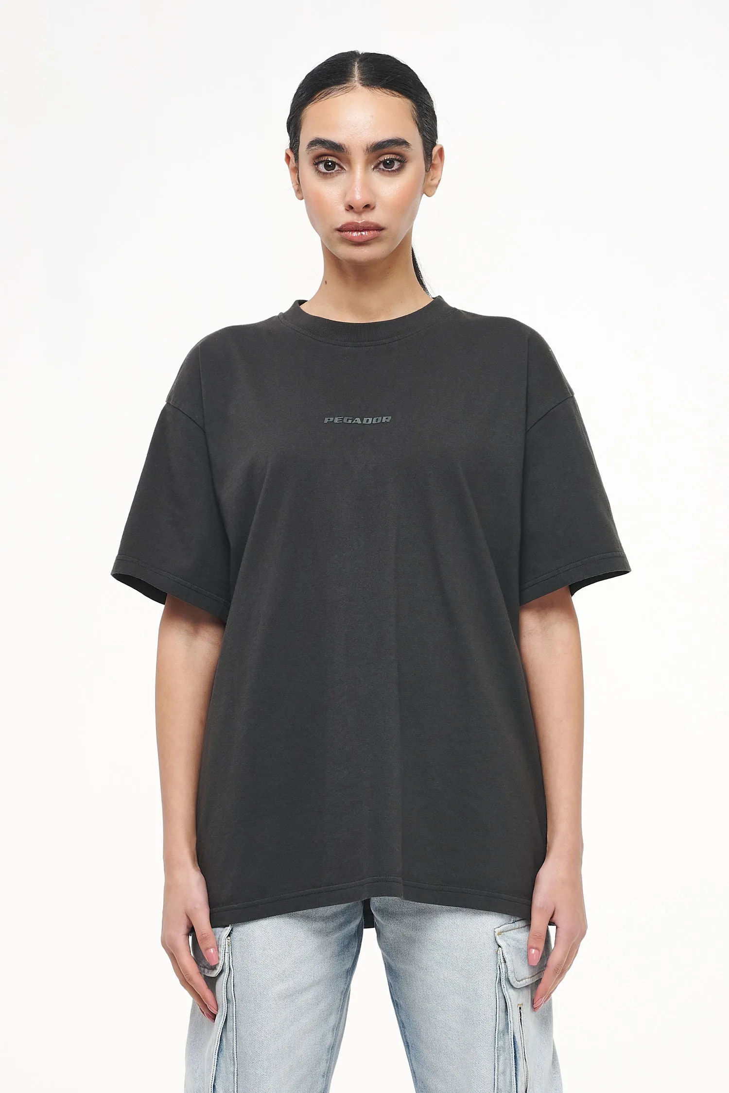 Beverly Oversized Tee Vintage Washed Iron Grey Gum