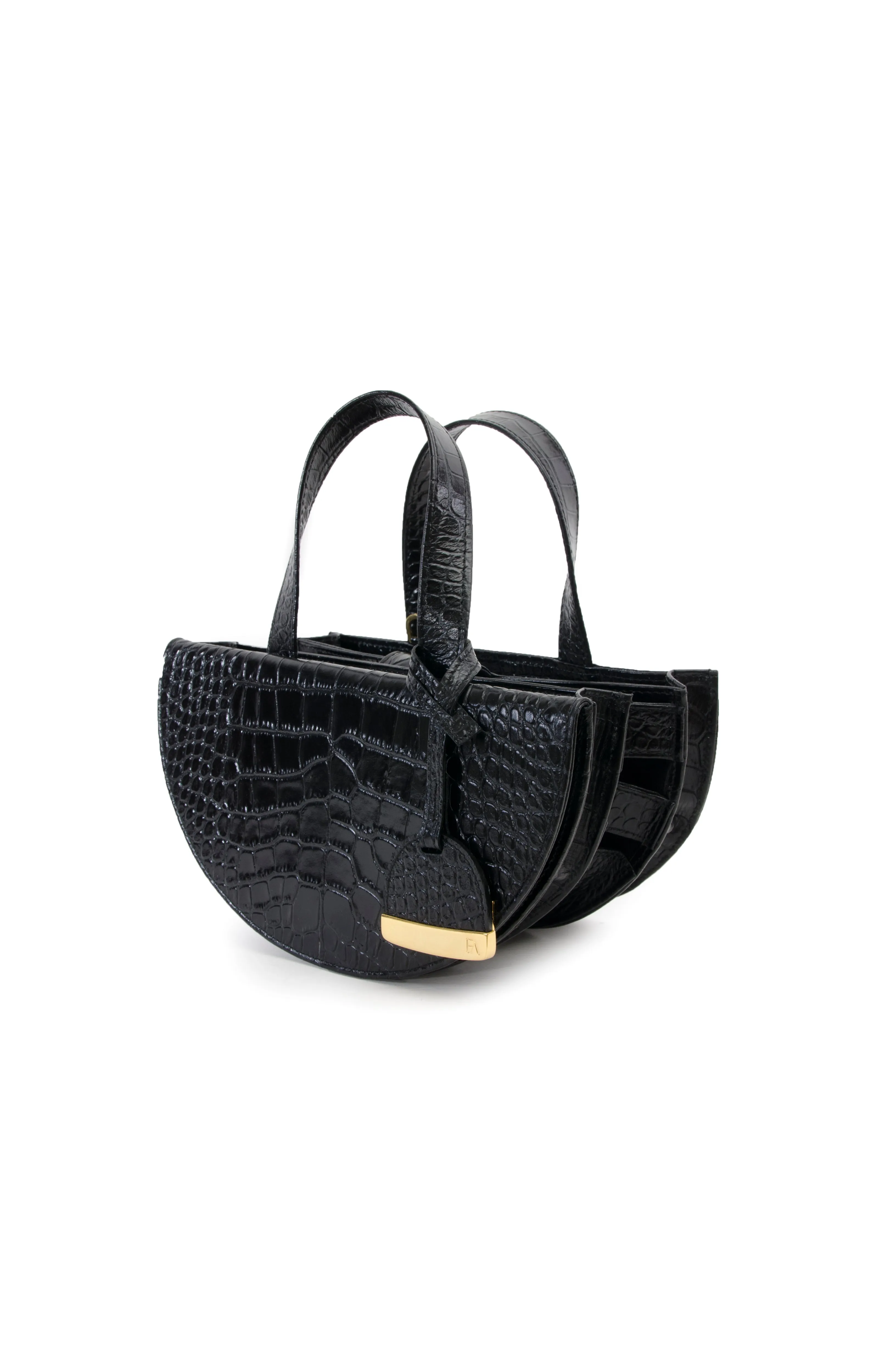 Black Half Moon Reina Bag