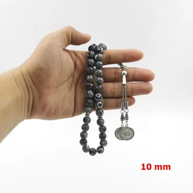 Black Malachite tasbih 33prayer beads