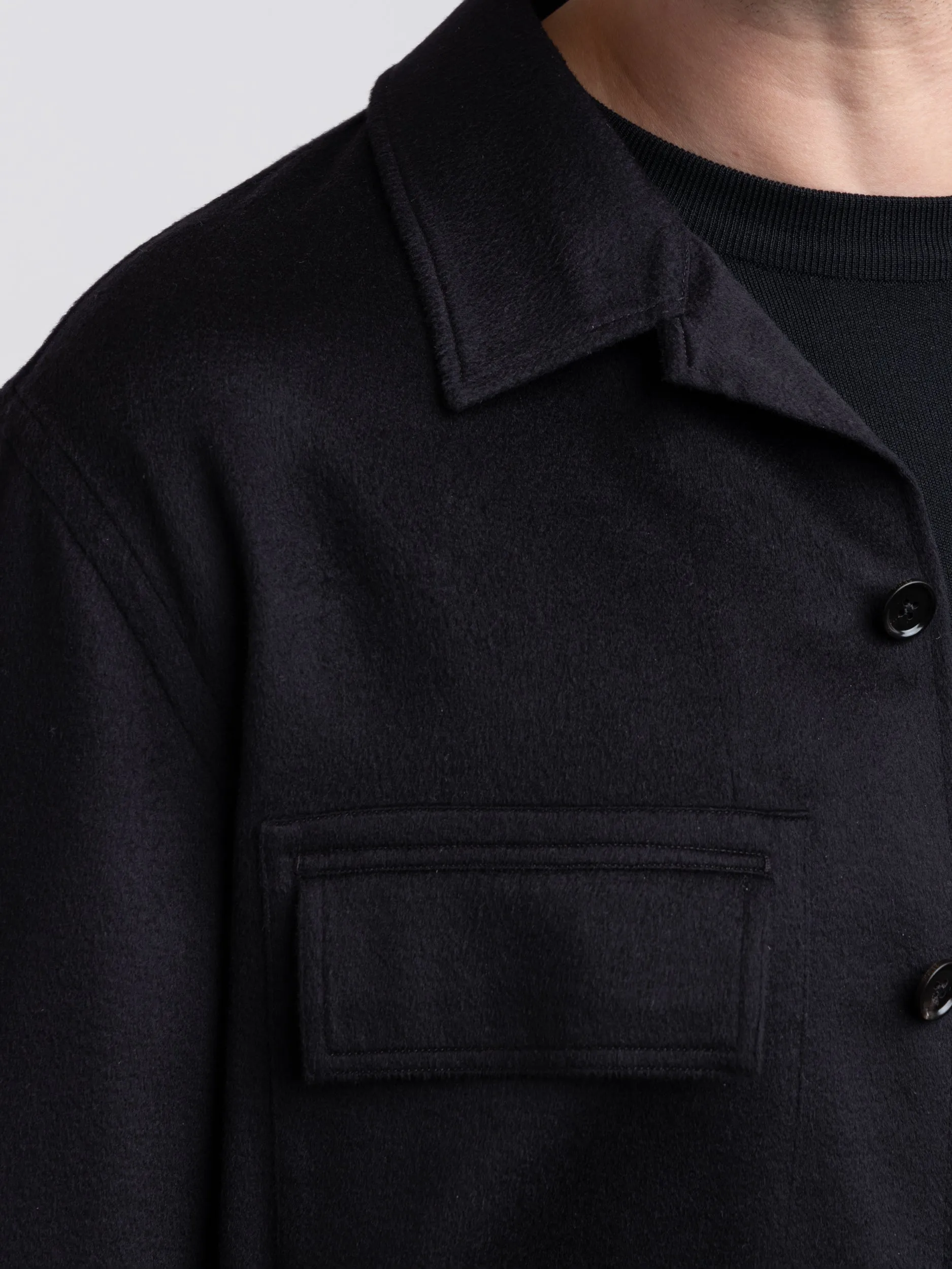 Black Oasi Cashmere Alba Overshirt