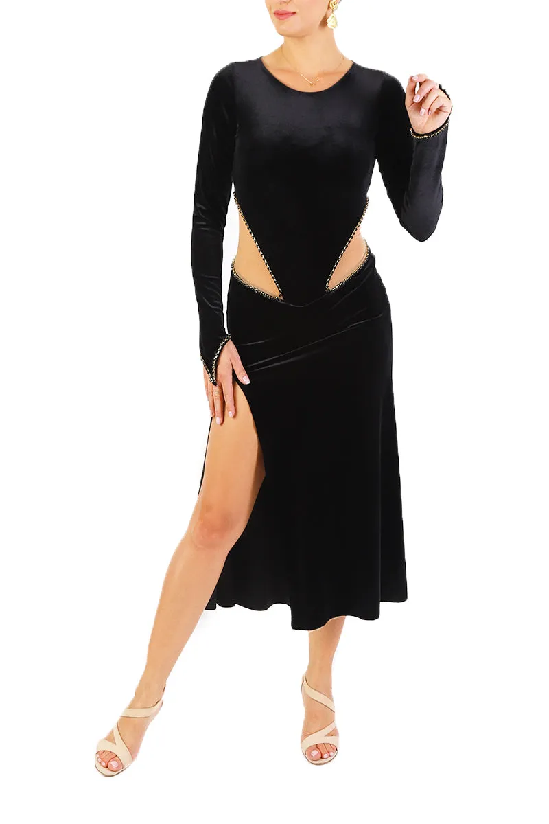 Black Velvet Performance Dress