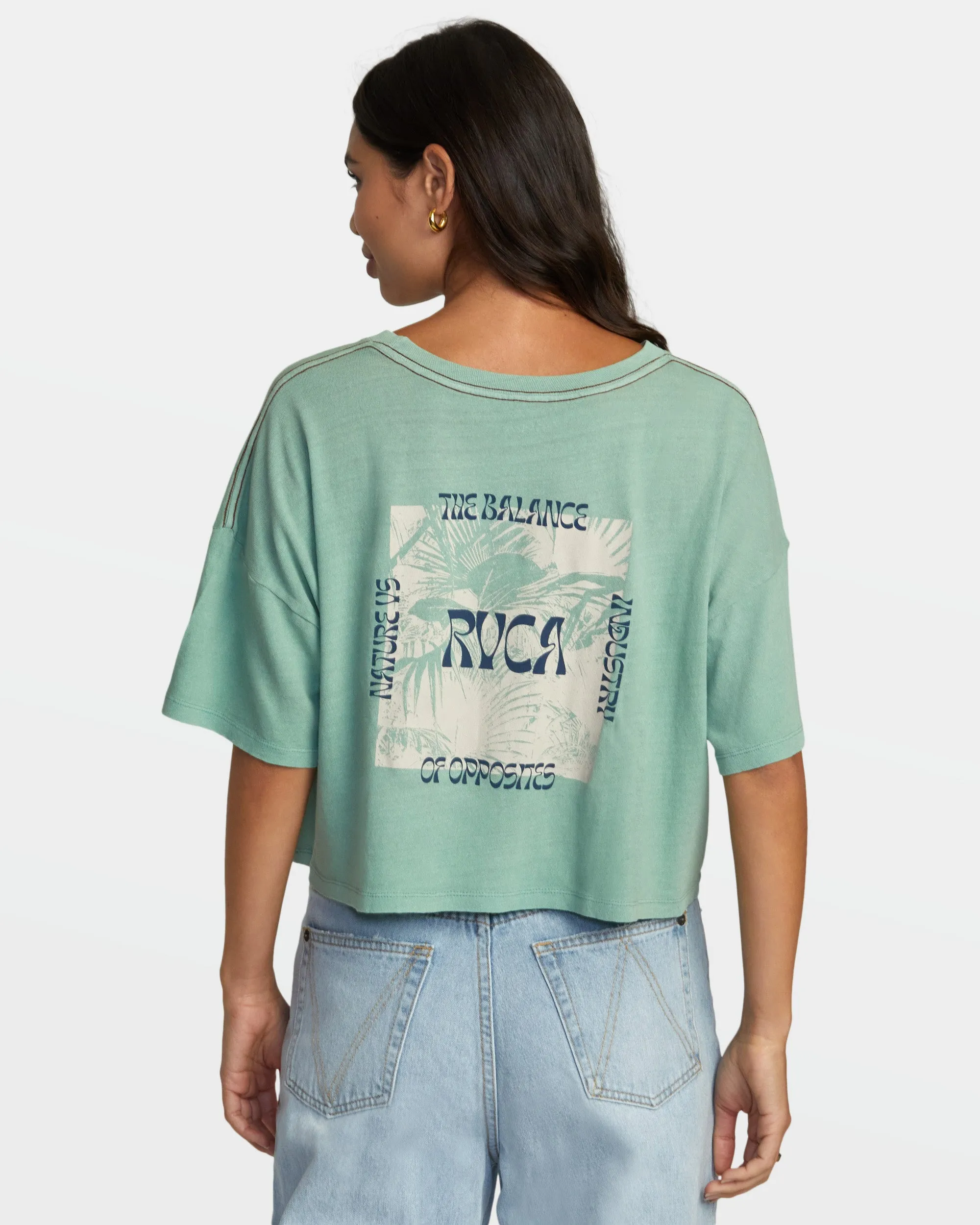 Boyfriend Cropped T-Shirt - Green Haze