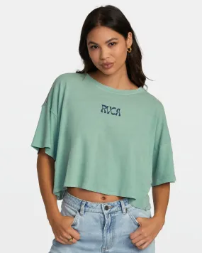 Boyfriend Cropped T-Shirt - Green Haze