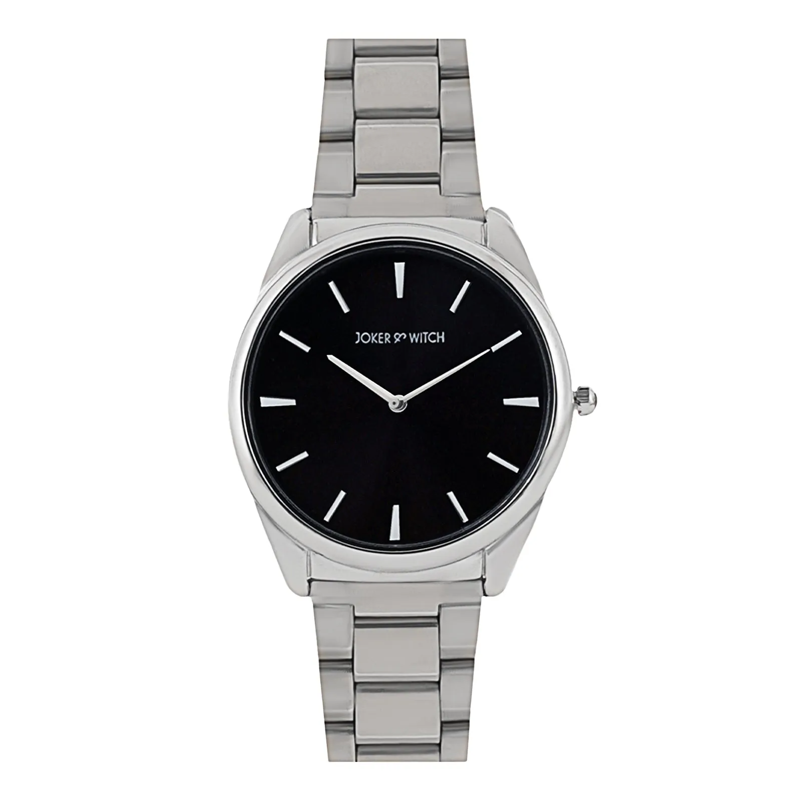 Brooklyn Black Dial Silver Metallic Strap Watch