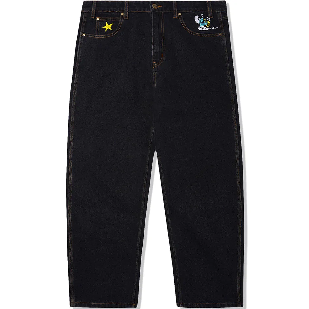 Butter Goods x The Smurfs Harmony Denim Pants Washed Black - Washed Black