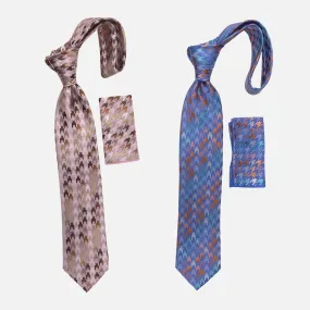 BW2261 Big Knot Silk Tie and Hanky Set