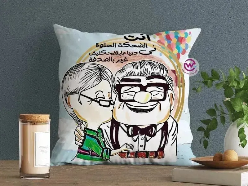 Canvas Cushion-Square Shape - Cartoon Up