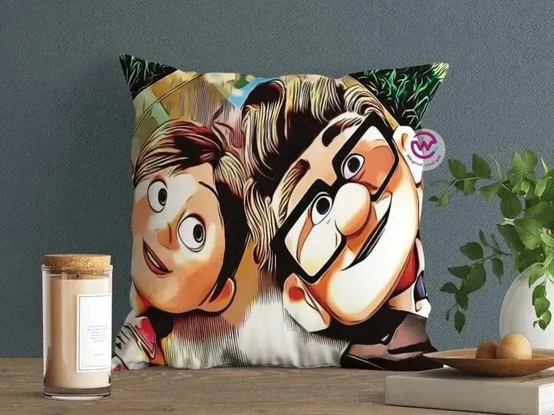 Canvas Cushion-Square Shape - Cartoon Up