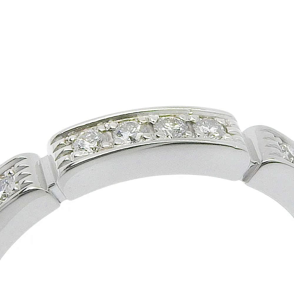 CARTIER Ring K18 White Gold, Diamond White gold Mailon PANTHERE full diamond Women 47 Used Authentic