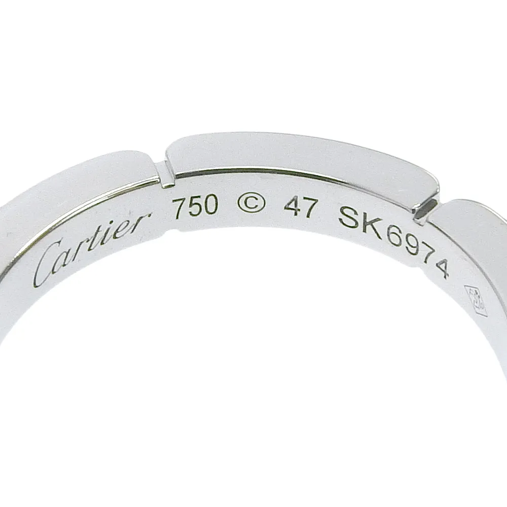 CARTIER Ring K18 White Gold, Diamond White gold Mailon PANTHERE full diamond Women 47 Used Authentic