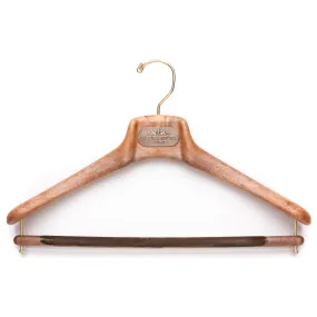 CASTANGIA Brown Plastic Wood Look Suit Hanger Set of 5