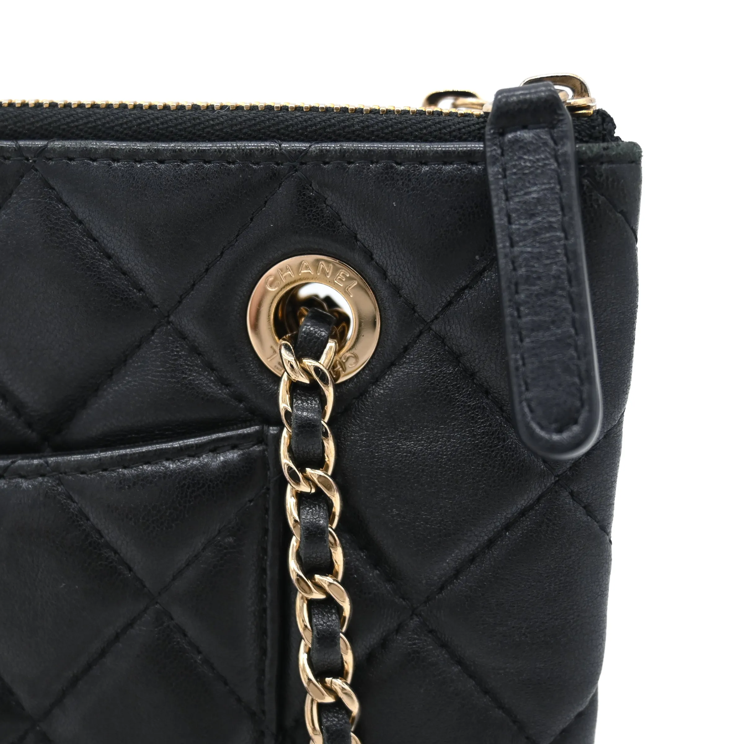 Chanel Black Lambskin Small Double Case Crossbody Bag