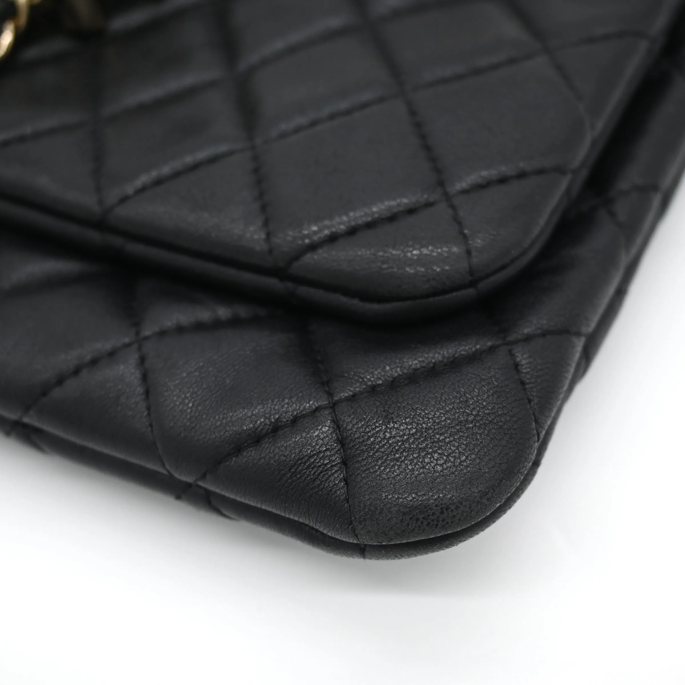 Chanel Black Lambskin Small Double Case Crossbody Bag