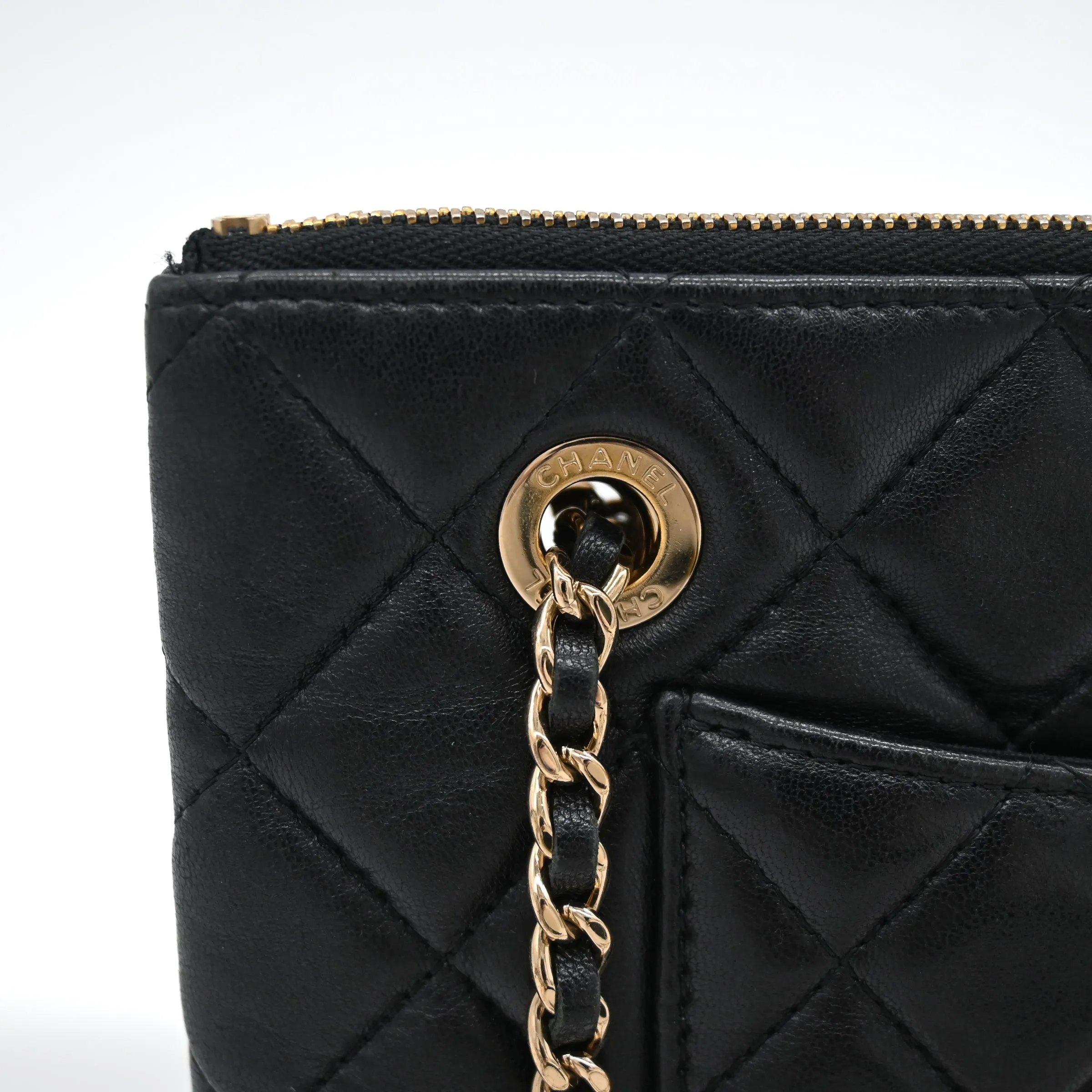 Chanel Black Lambskin Small Double Case Crossbody Bag