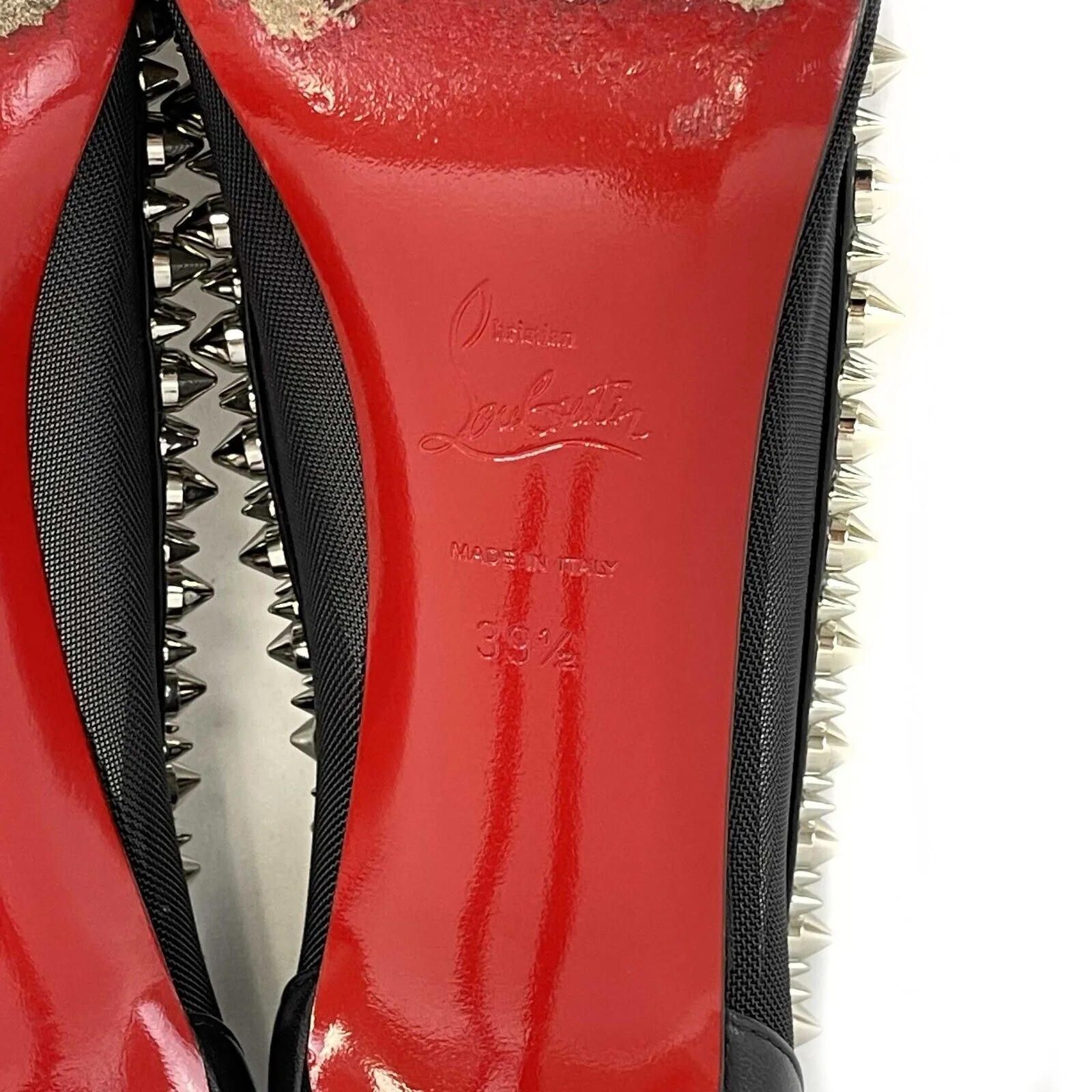 Christian Louboutin - Galativi Spikes 85 Nappa Rete Pumps 39.5 US 9.5