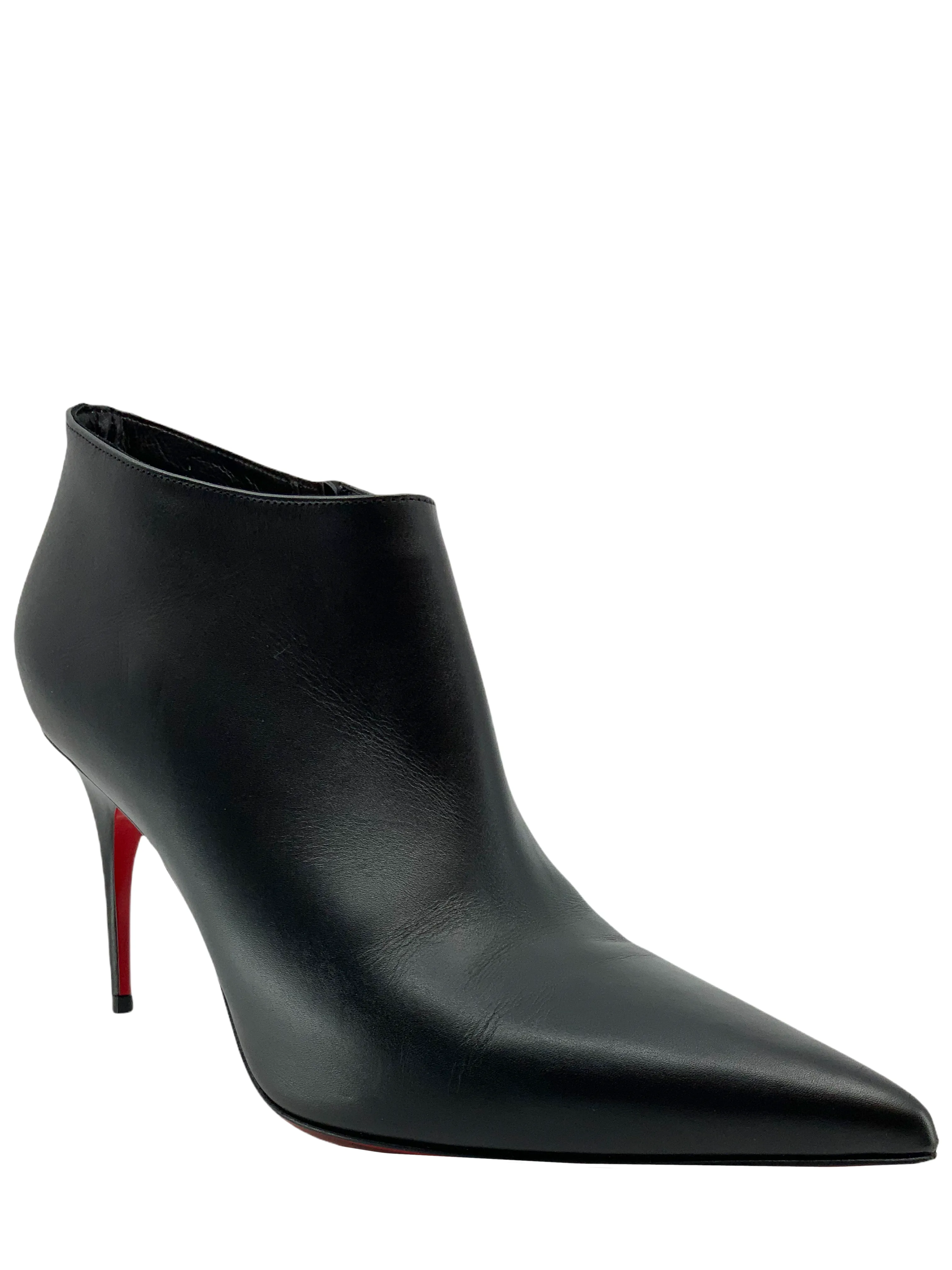 Christian Louboutin Leather Point-Toe Bootie Size 9