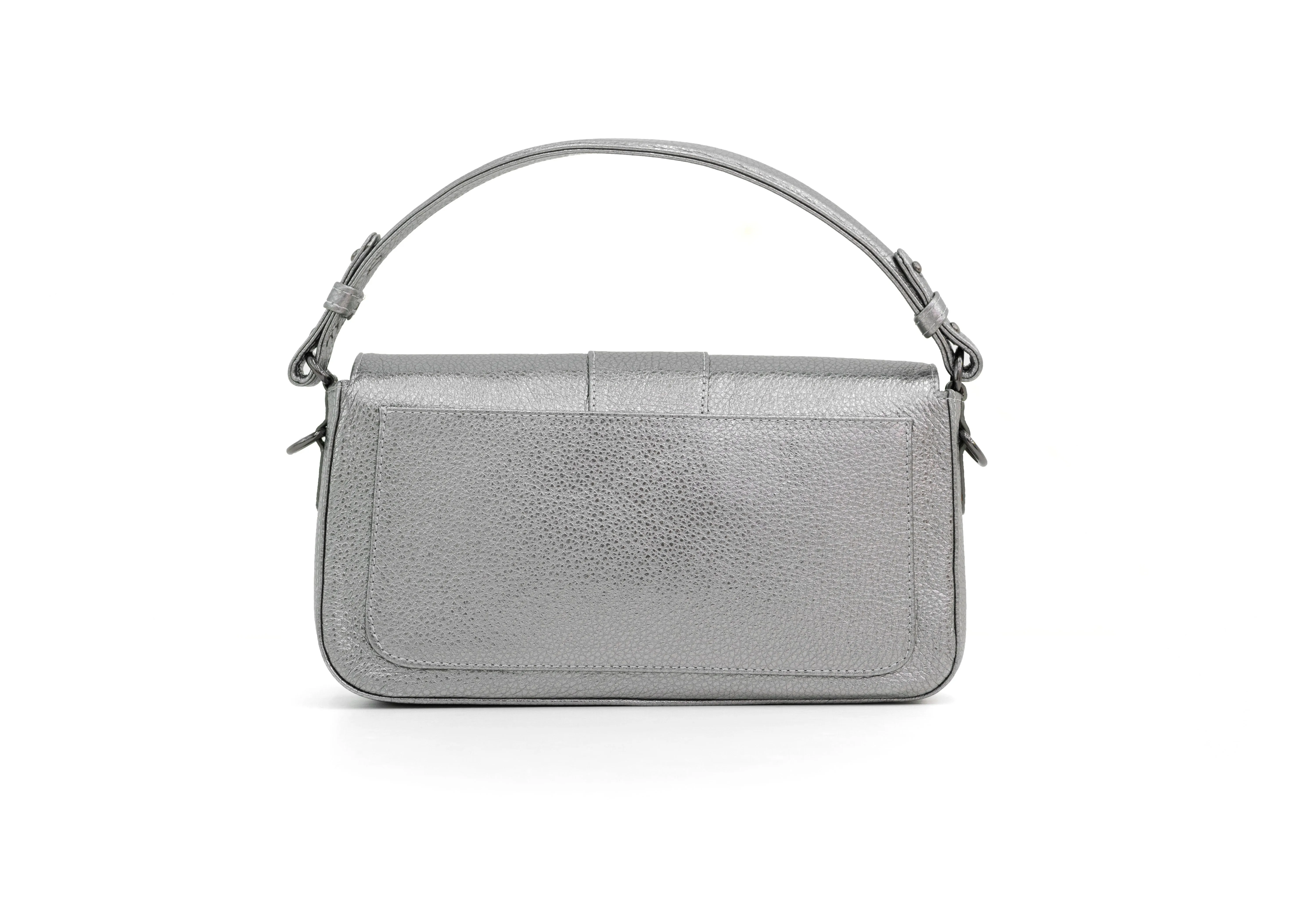 Chrome Silver Lamia Shoulder Bag