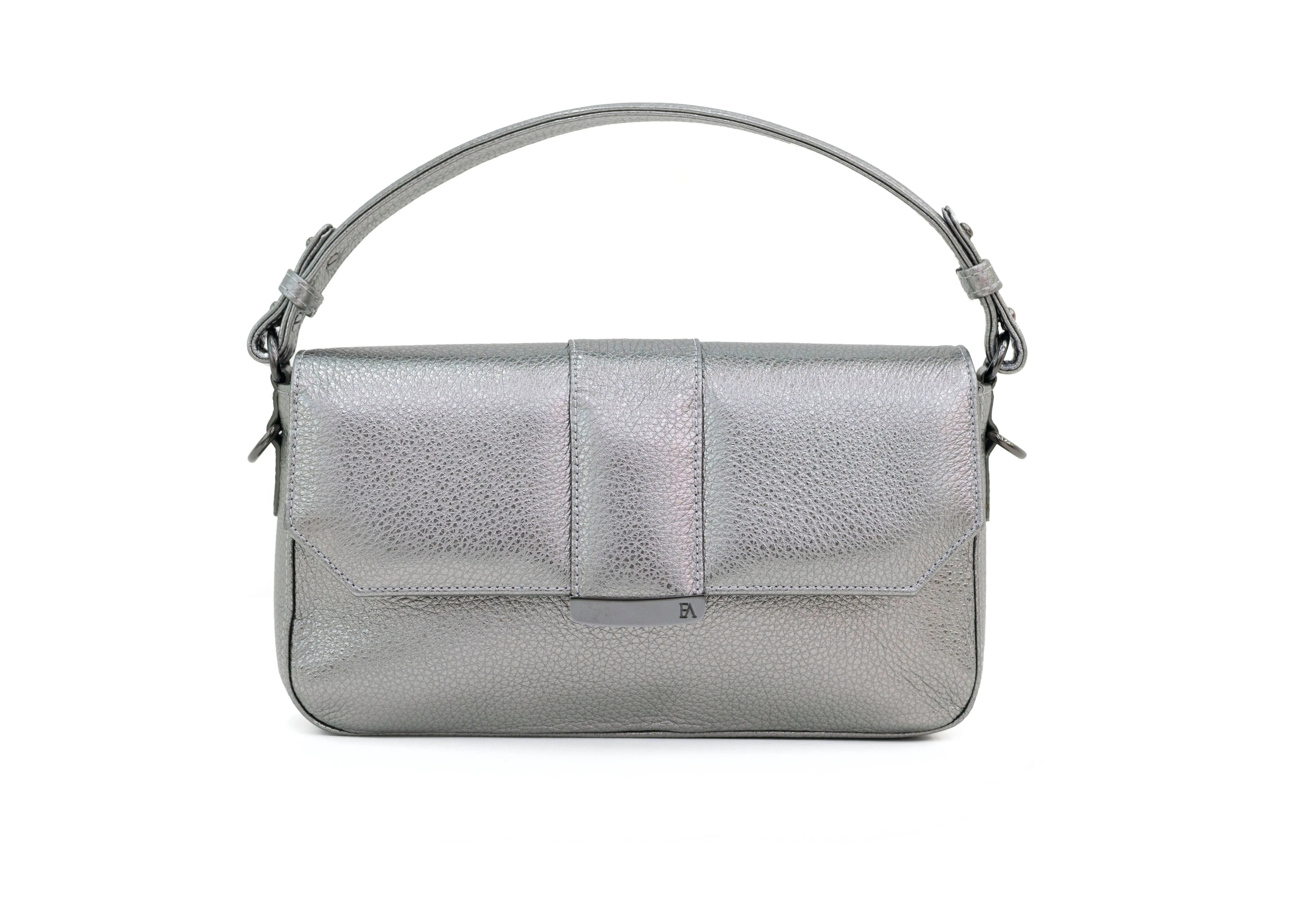 Chrome Silver Lamia Shoulder Bag