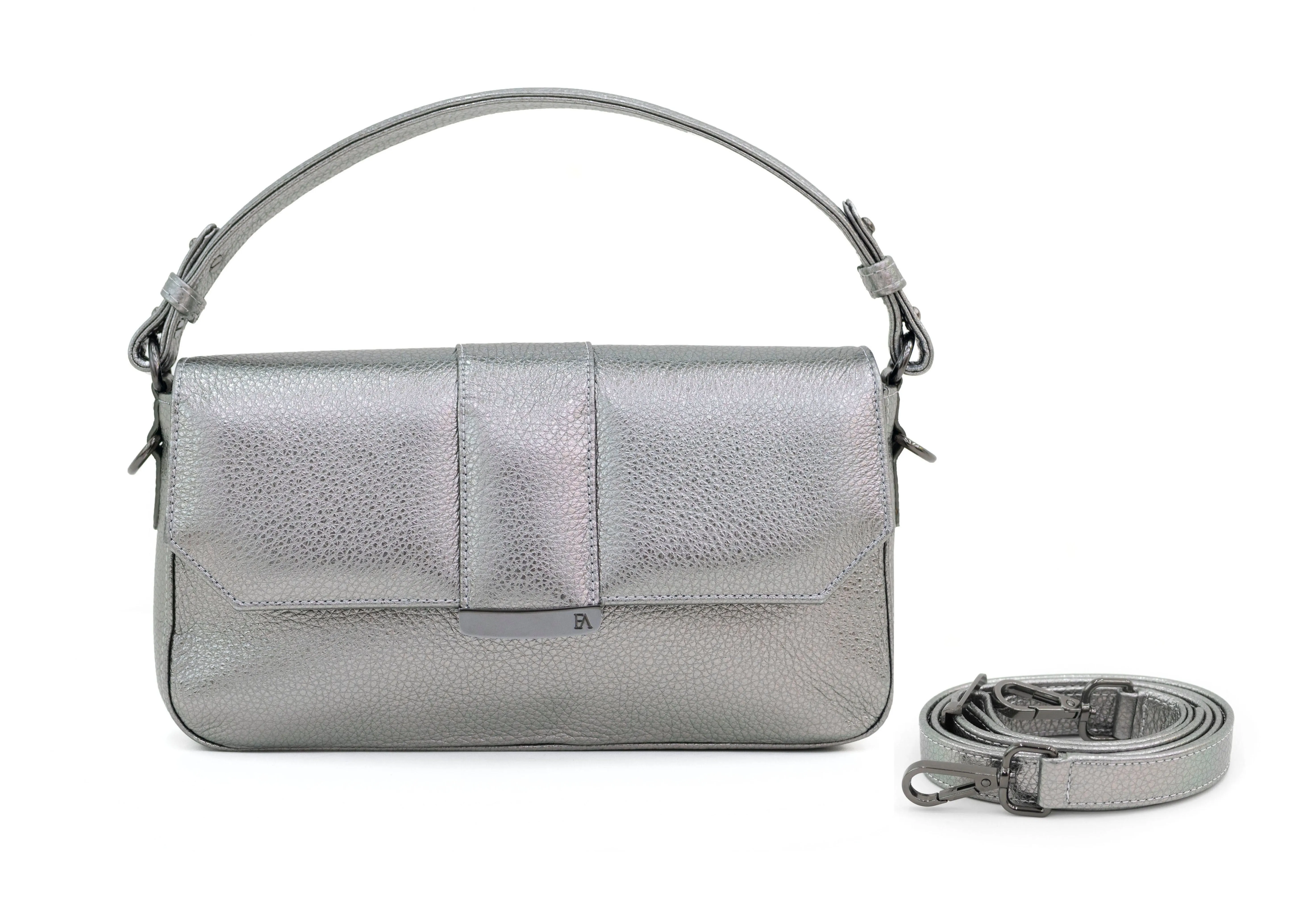 Chrome Silver Lamia Shoulder Bag