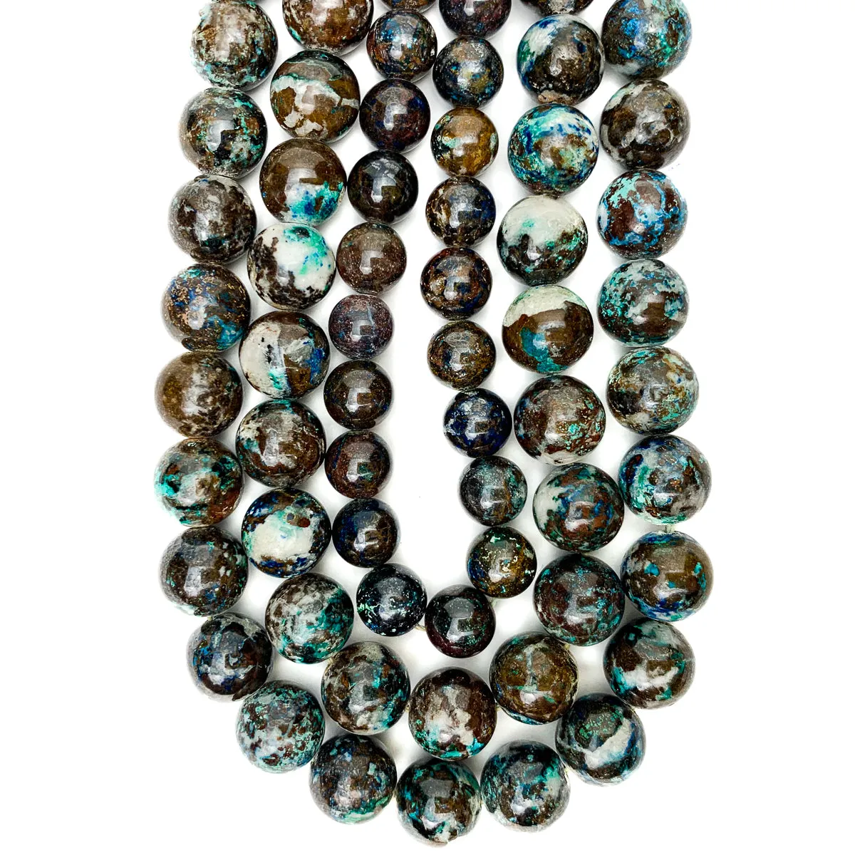 Chrysocolla 8mm & 10mm Smooth Rounds