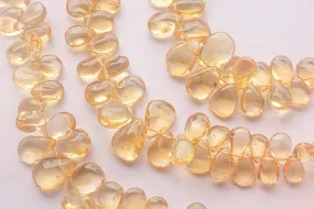 Citrine Smooth Pear Shape Briolette beads