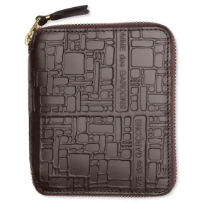 Comme des Garcons Embossed Logo Wallet - Brown